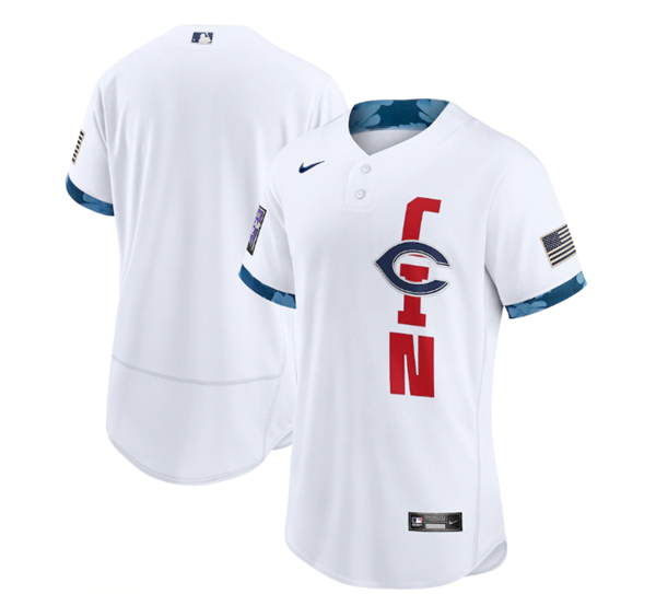 Men's Cincinnati Reds Blank 2021 White All-Star Flex Base Stitched MLB Jersey Men's Cincinnati Reds Blank 2021 White All-Star Flex Base Stitched MLB Jersey